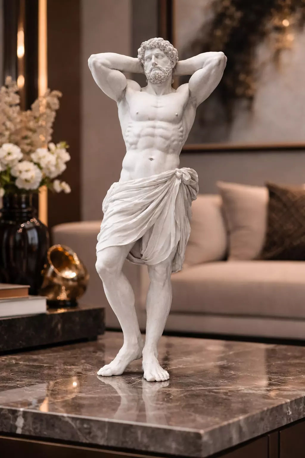 Classical Greek Hero Statue STL Muscular Male Sculpture 3D print model