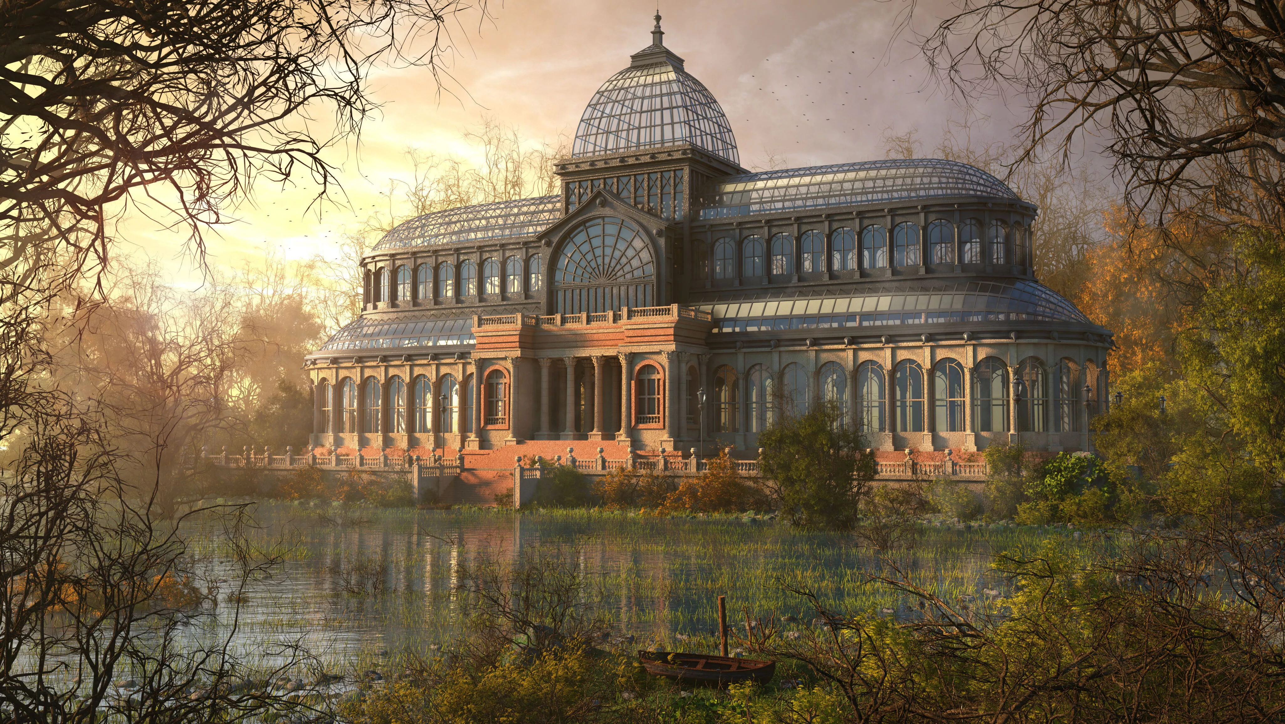Glass Palace Environment Madrid 3D model