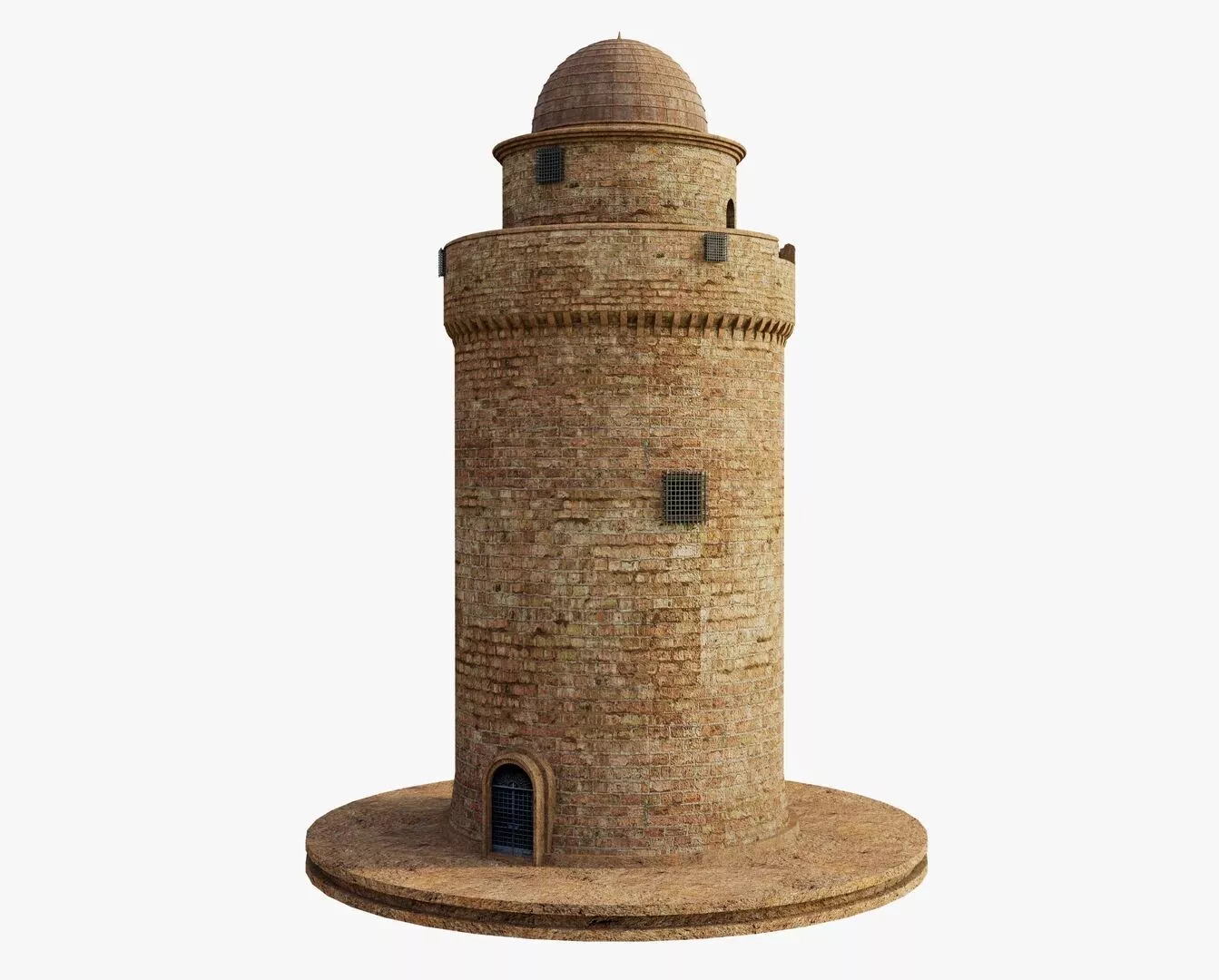 Ancient Oval Tower Free 3D model