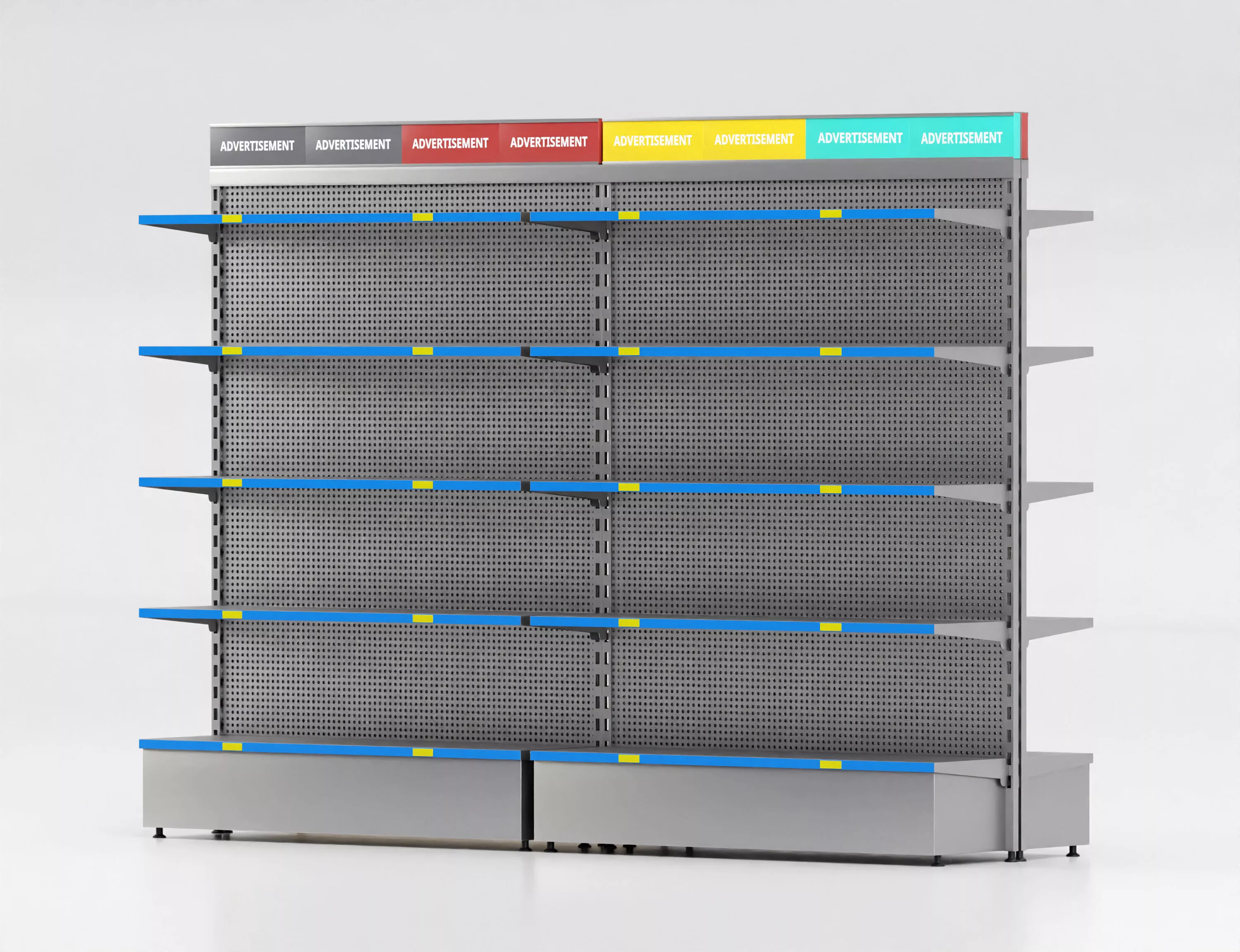 Supermarket Empty Shelves Low-poly 3D model