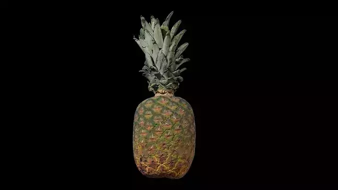 Pineapple Photorealistic 3D Scanned Tropical Fruit Asset Low-poly 3D model