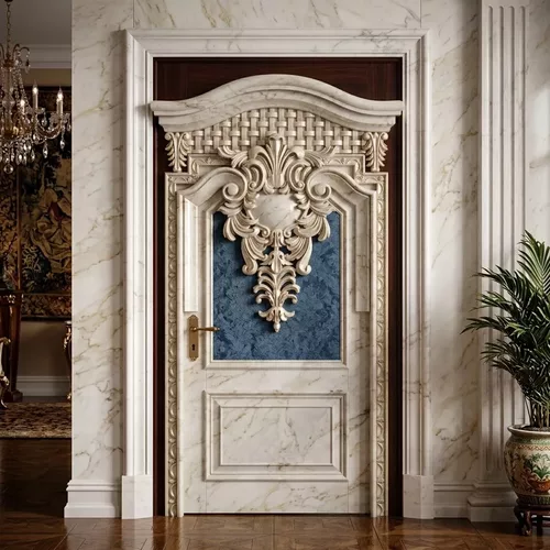 Classic Baroque Overdoor Pediment Relief STL CNC