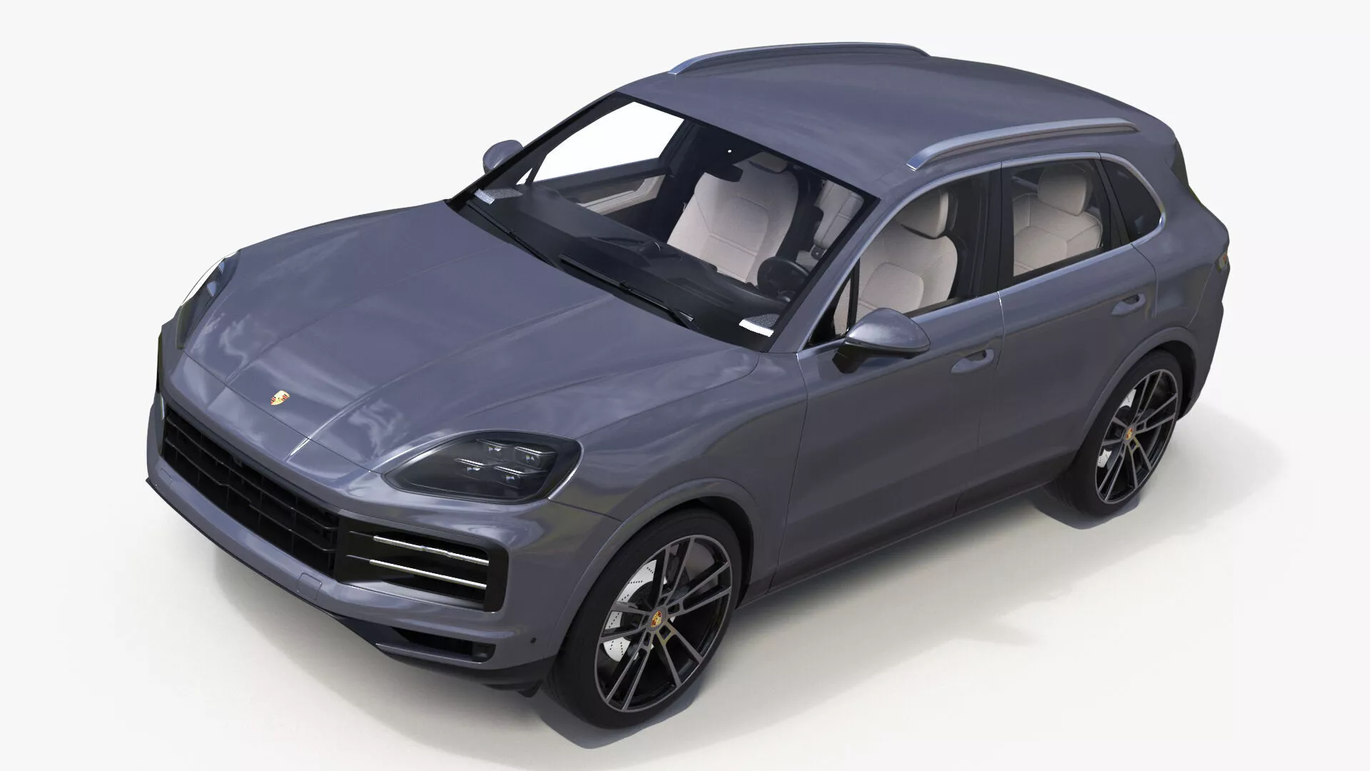 Porsche Cayenne Turbo E-Hybrid 2024 Gray 3D model