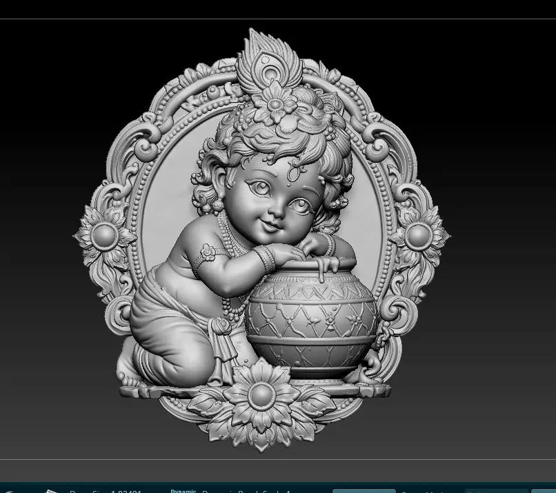 little krishna 3d printed model 3D print model