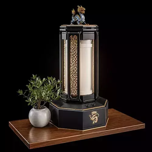 Imperial Dragon Lantern Luxury Oriental Table Lamp 3D model