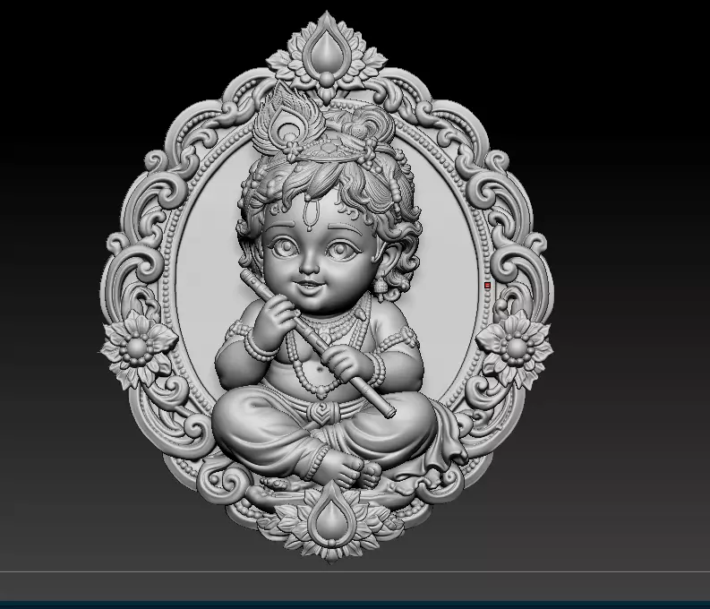 little krishna statue 3D print model