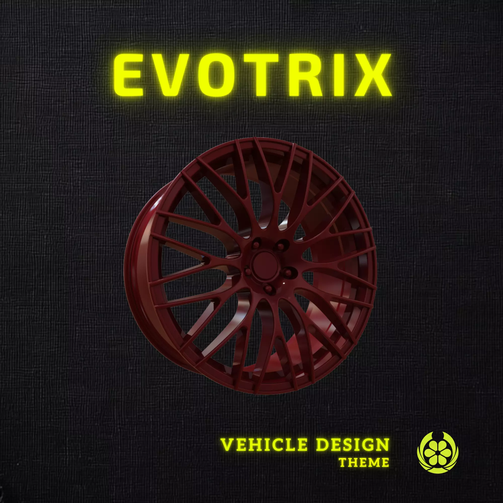 02 Evotrix Custom Car Rim 02 - 3D Print 3D print model