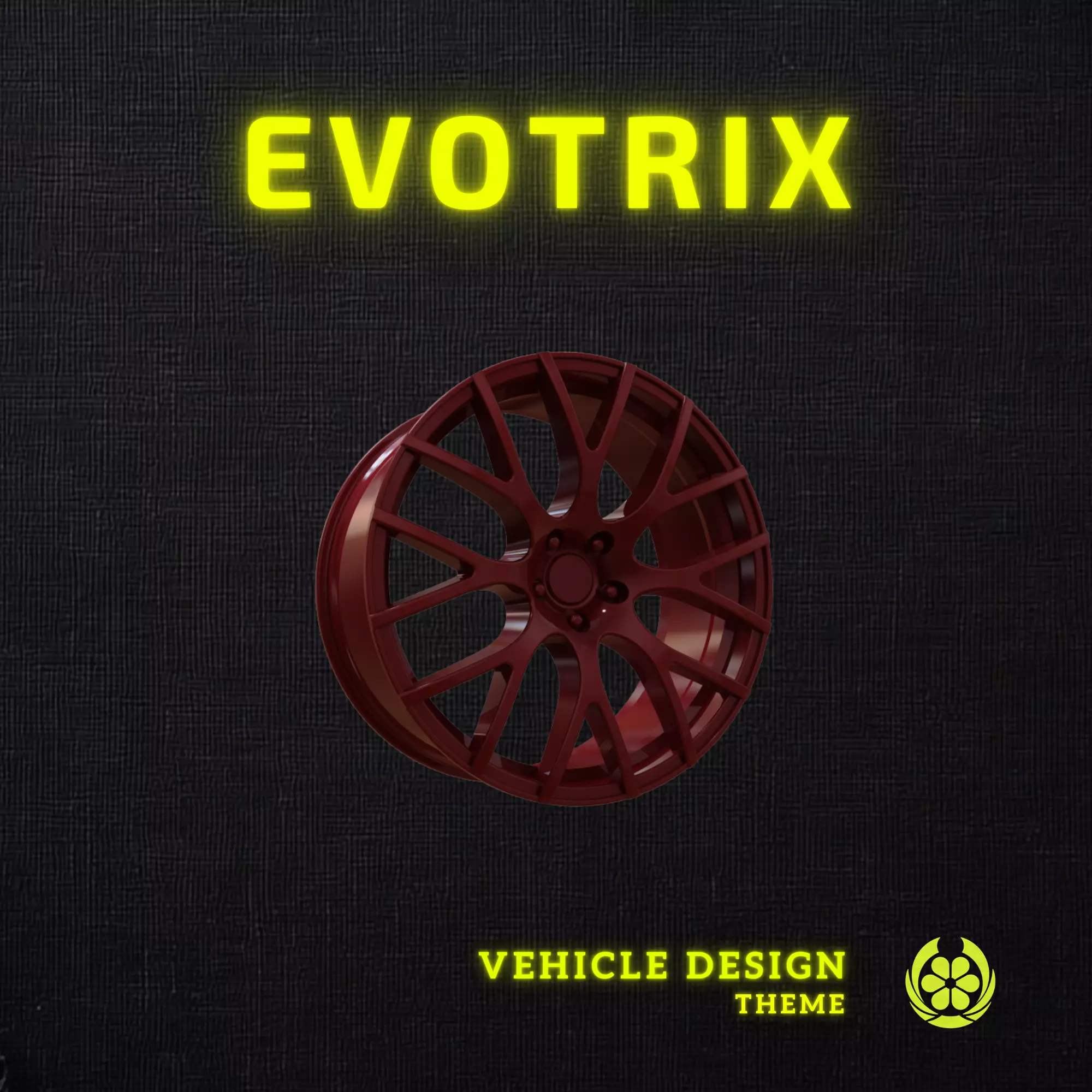 04 Evotrix Custom Car Rim 04 - 3D Print 3D print model