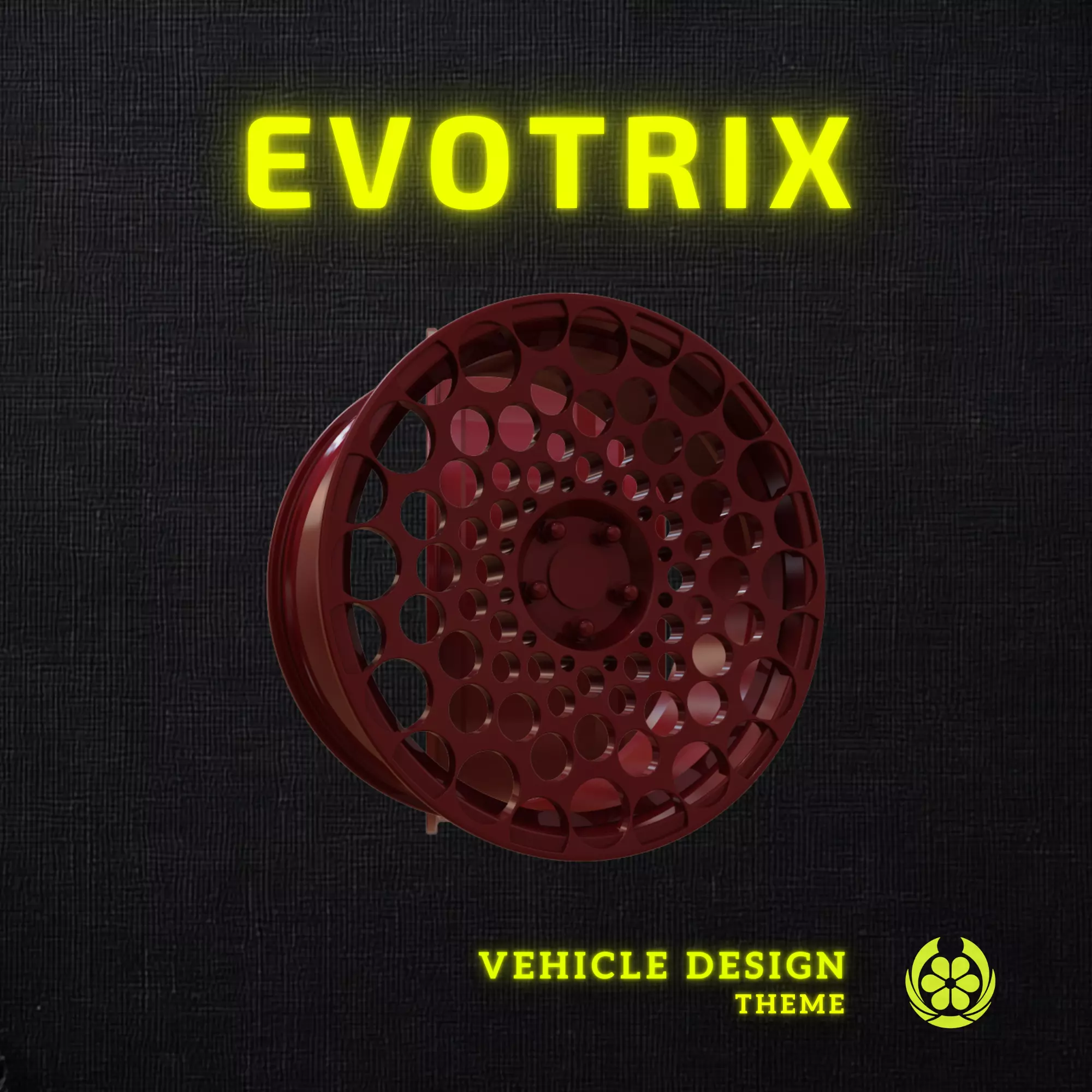 09 Evotrix Custom Car Rim 09 - 3D Print 3D print model