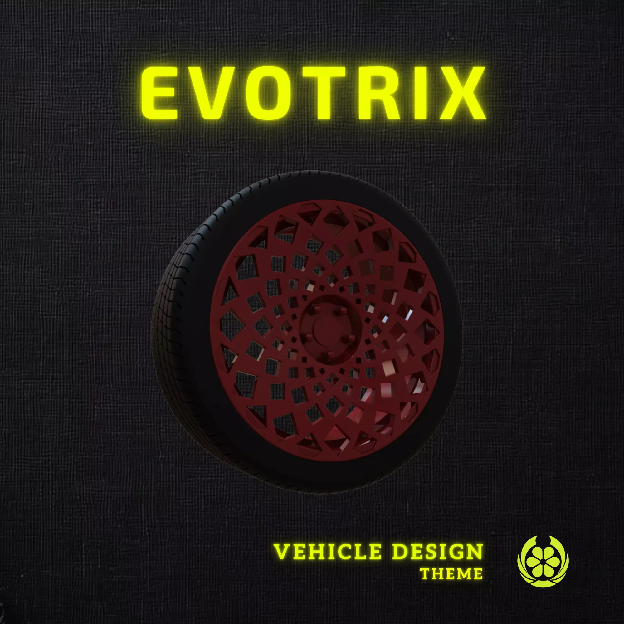 10 Evotrix Custom Car Rim 10 with Tire - 3D Print 3D print model