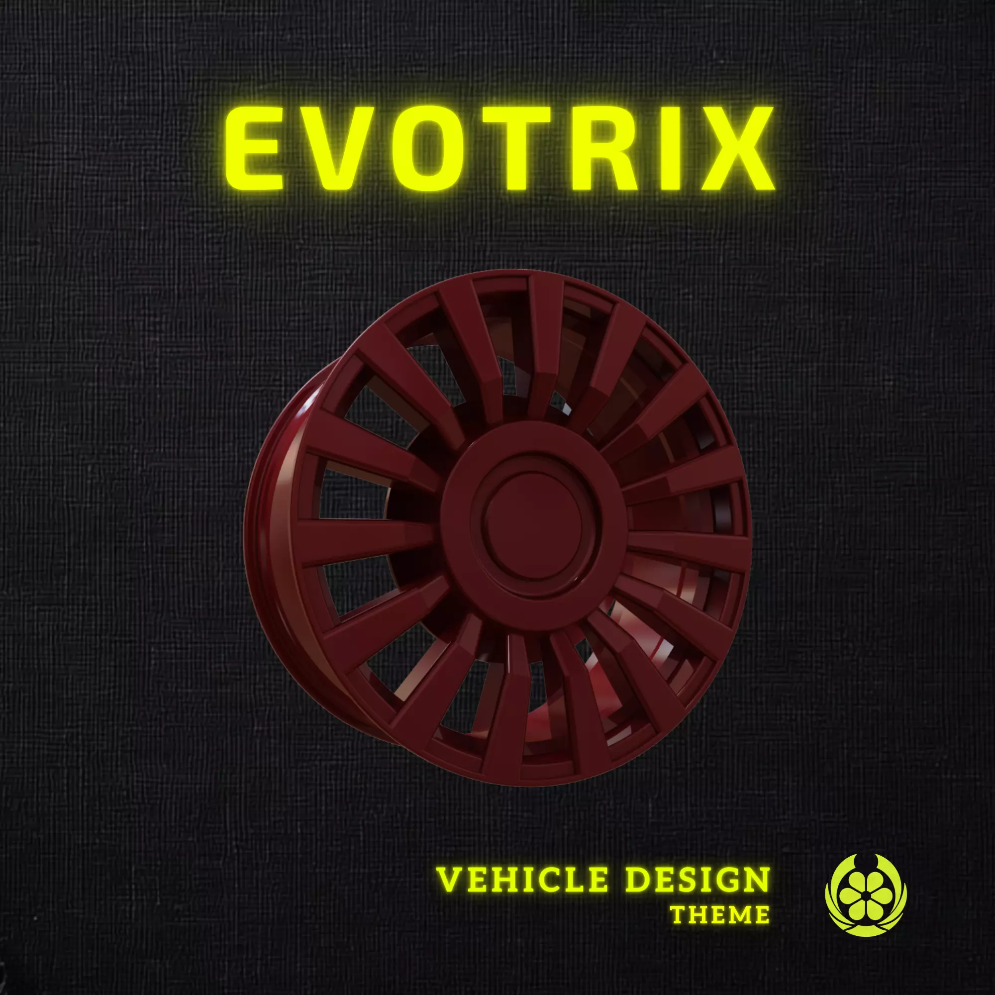 16 Evotrix Custom Car Rim 16 - 3D Print 3D print model