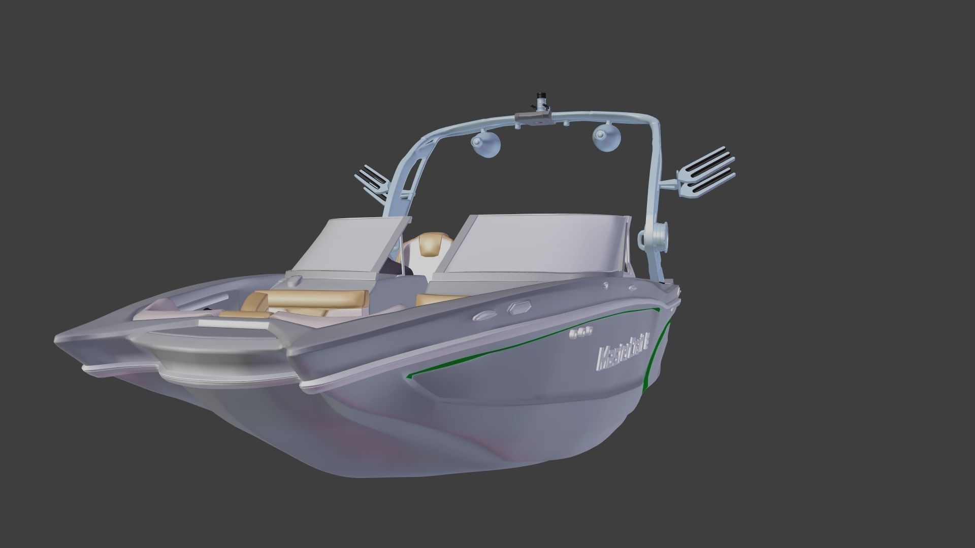 MasterCraft X20 Wakeboard Boat 3D model_11