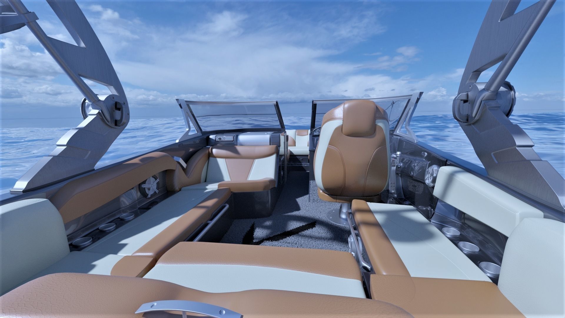 MasterCraft X20 Wakeboard Boat 3D model_3