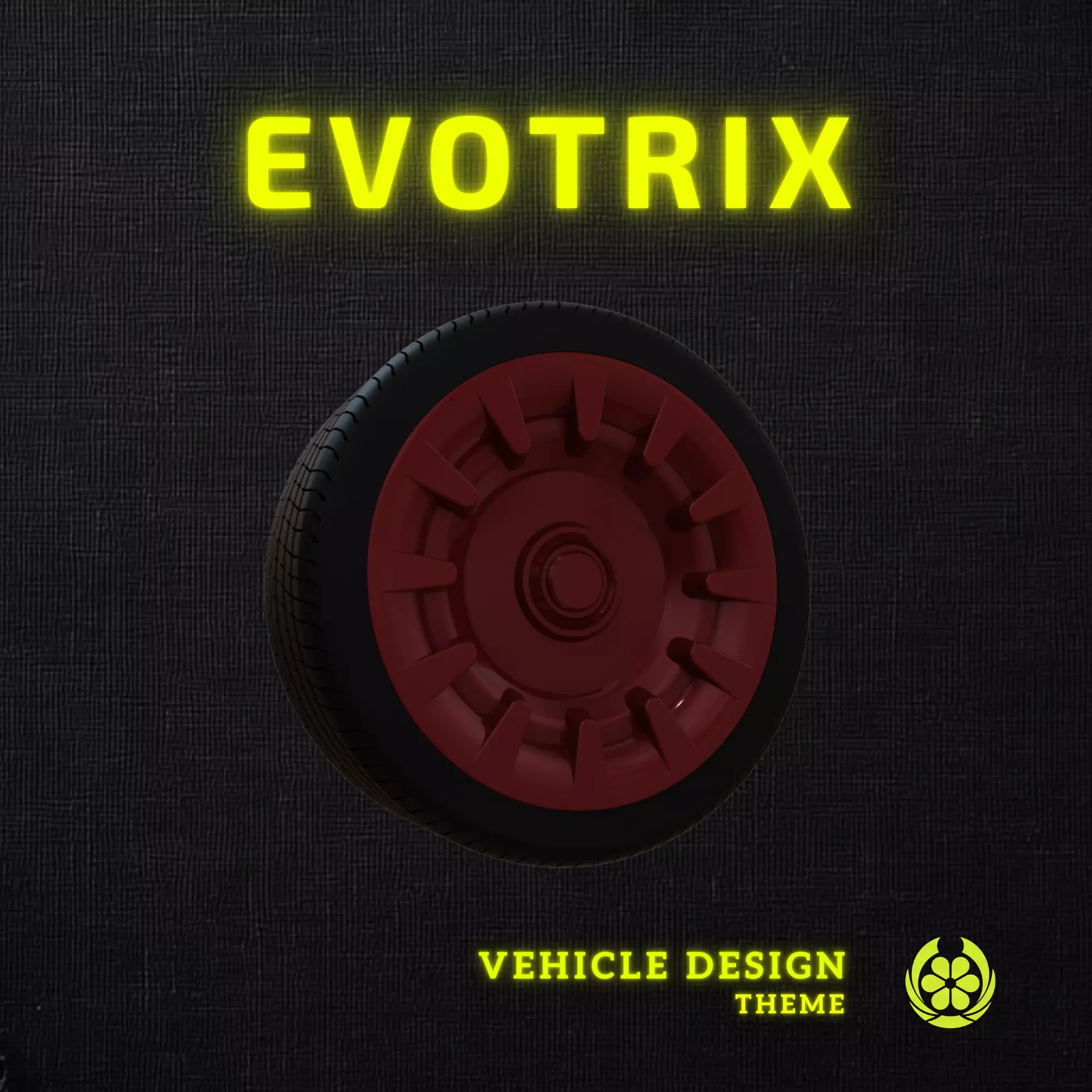21 Evotrix Custom Car Rim 21 with Tire - 3D Print 3D print model
