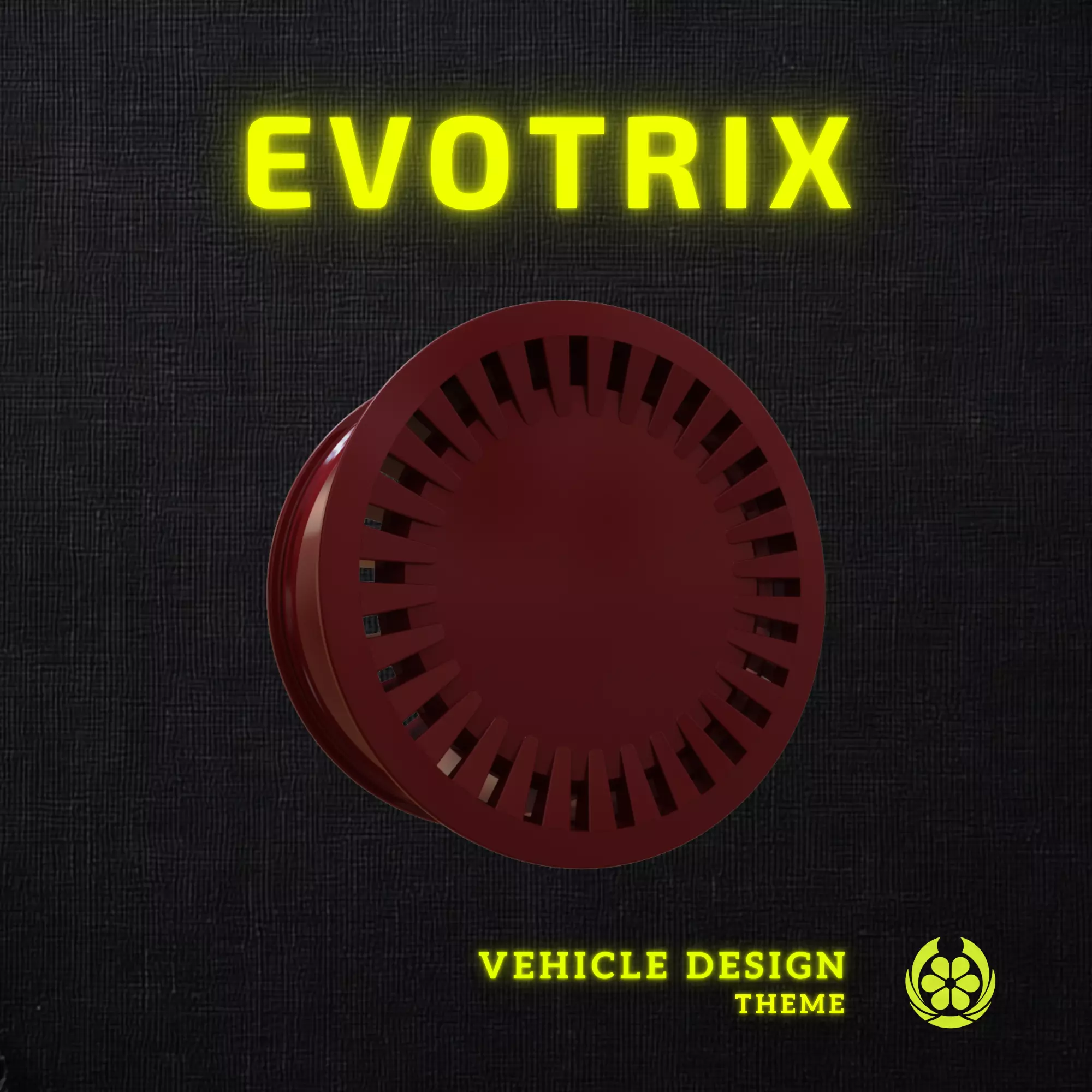 22 Evotrix Custom Car Rim 22 - 3D Print 3D print model