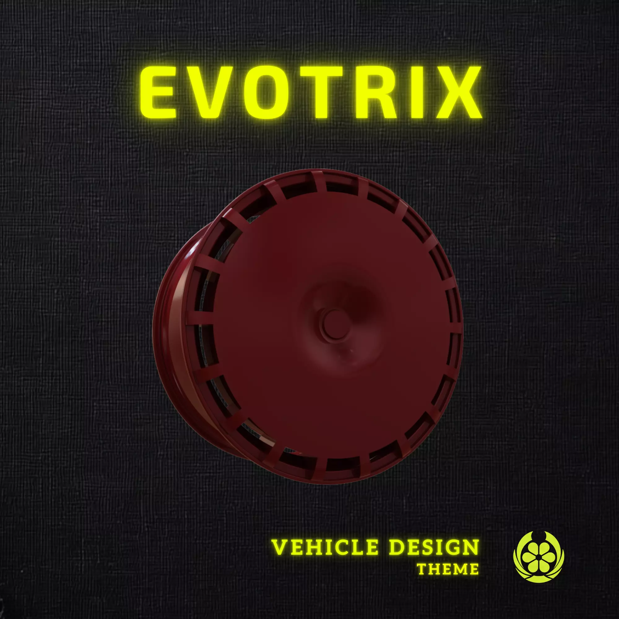 26 Evotrix Custom Car Rim 26 with Tire - 3D Print 3D print model