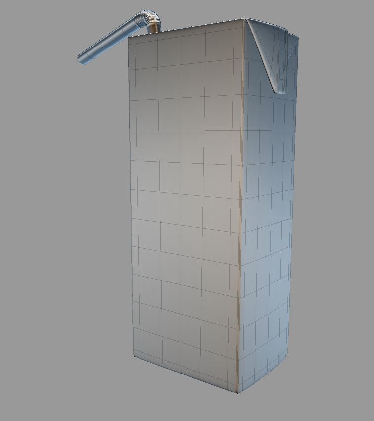 Tetra pak juice pack 3D model_1