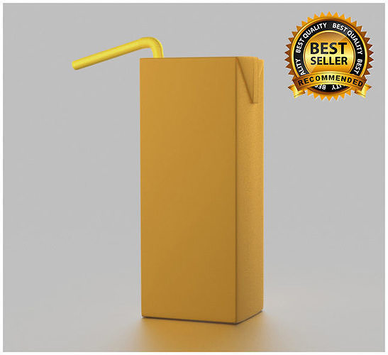 Tetra pak juice pack 3D model