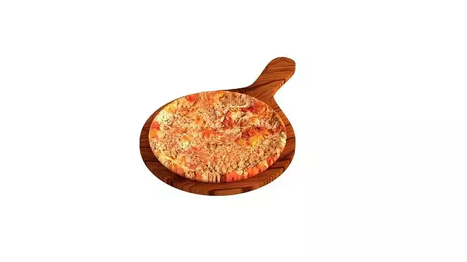 Pizza Tonno 3D model 3