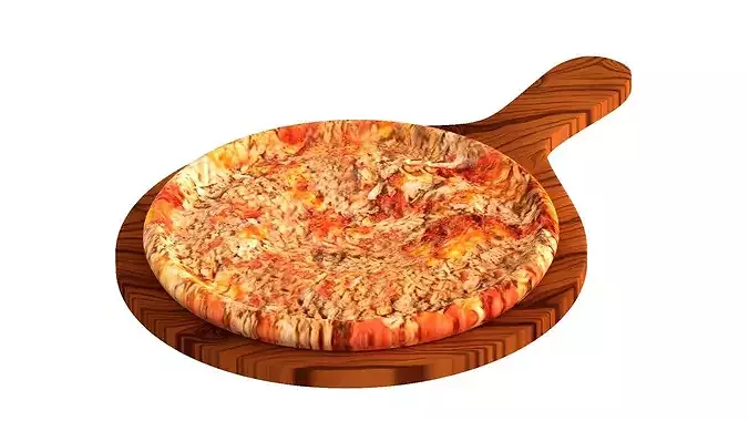 Pizza Tonno 3D model 2
