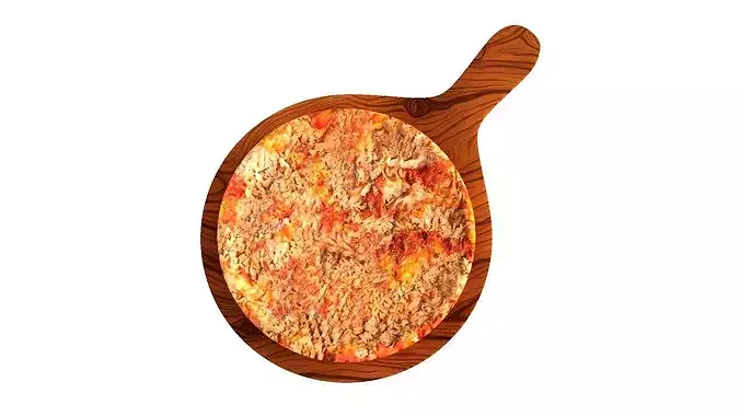 Pizza Tonno 3D model 6