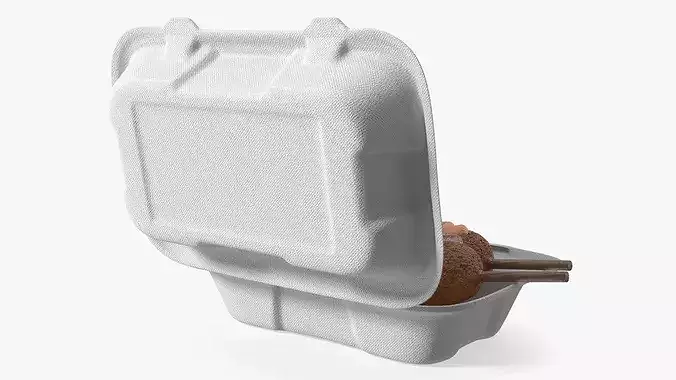 Corn Dogs with Drink 3D model 7