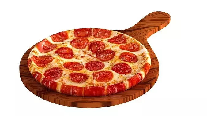Pizza of pepperoni 3D model