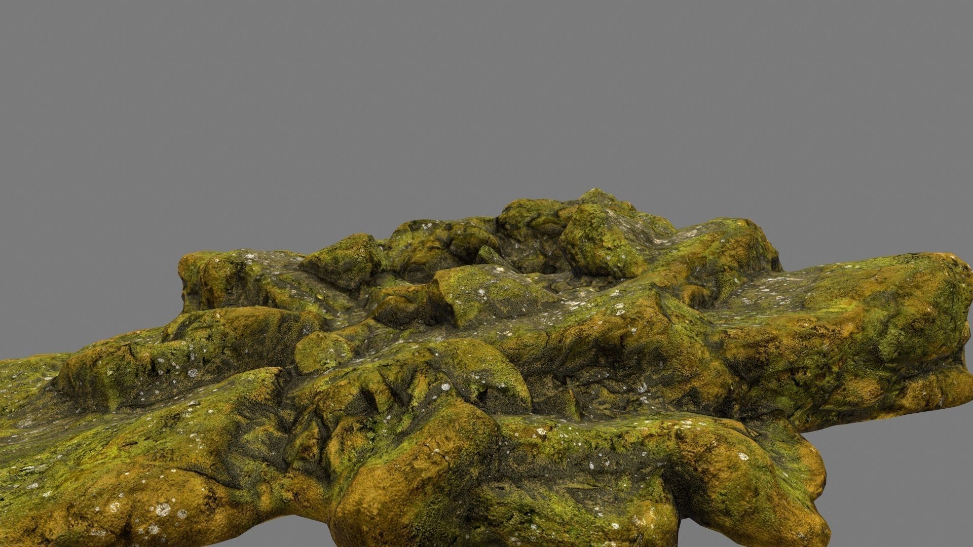 mossy rock 2 Low-poly 3D model_14