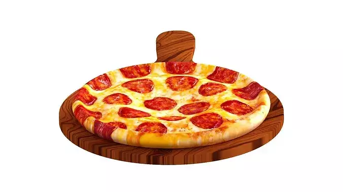 Dilishius Pepperoni pizza 3D model 5
