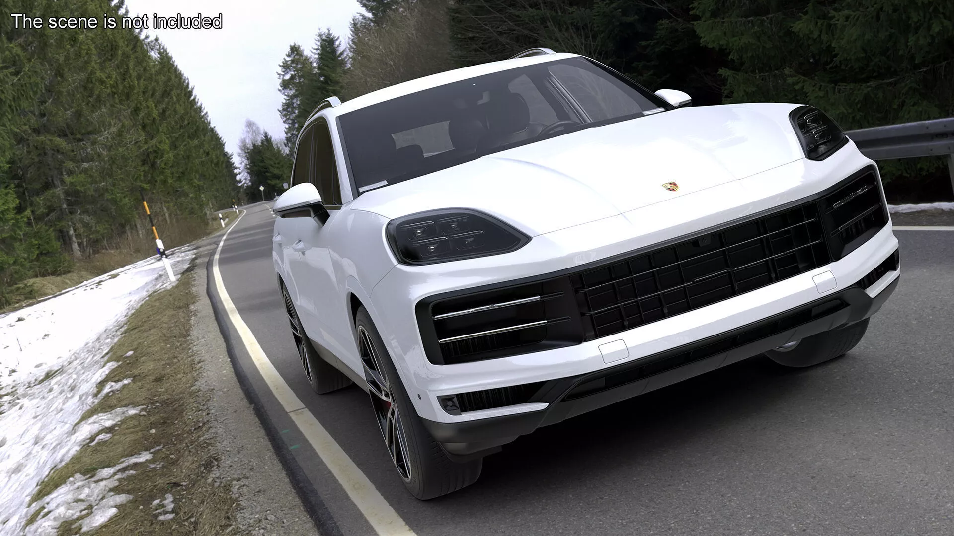 Porsche Cayenne Turbo E-Hybrid SUV 2024 White 3D model