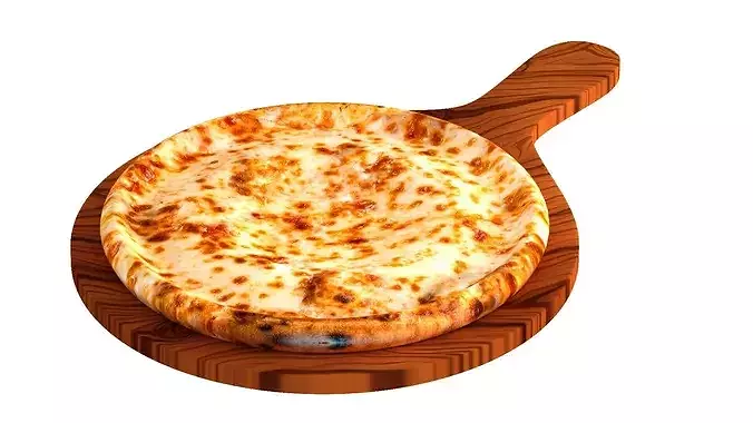 Margherita pizza with cheese 3D model
