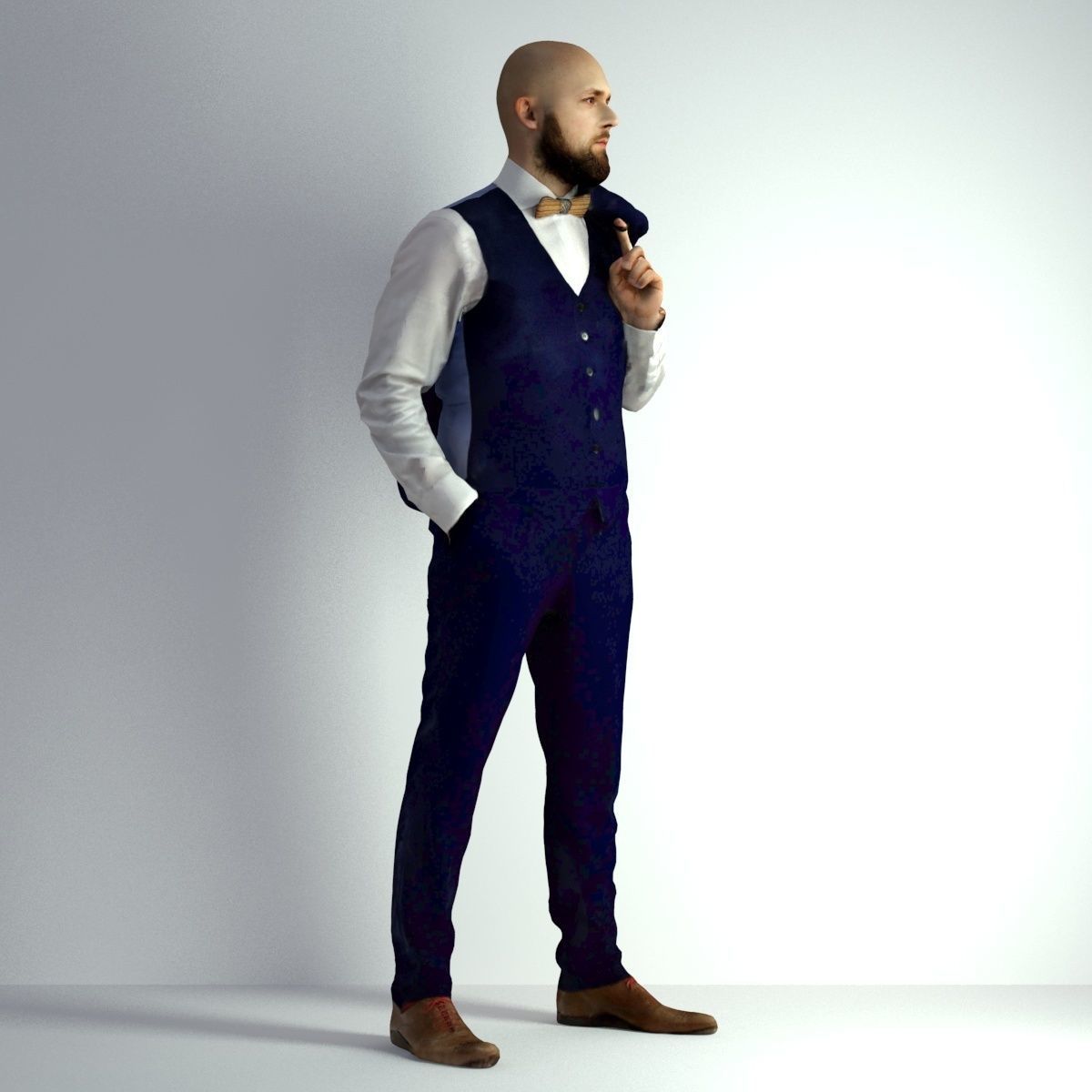 3D Scan Man Night Suit 012 3D model_13