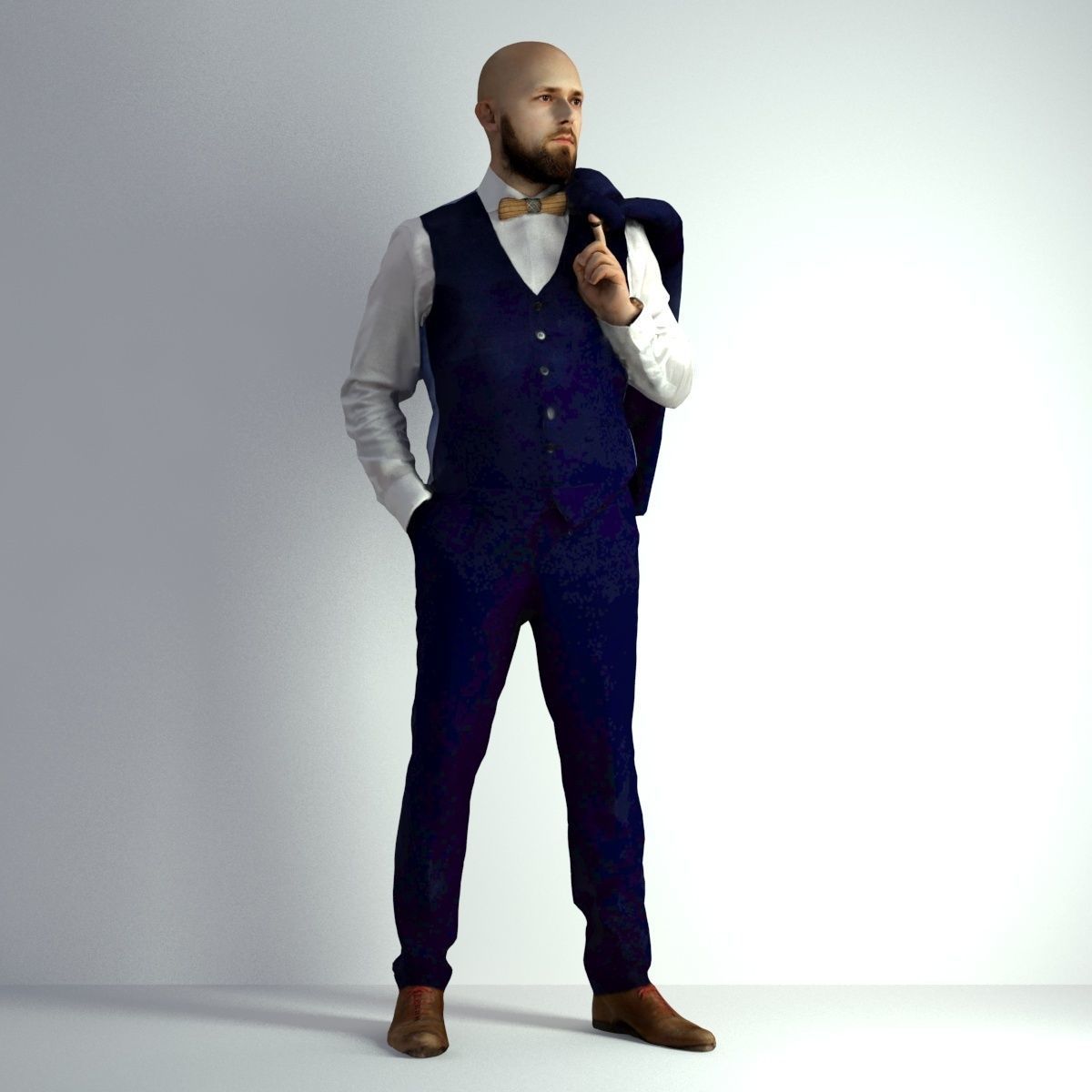 3D Scan Man Night Suit 012 3D model_10
