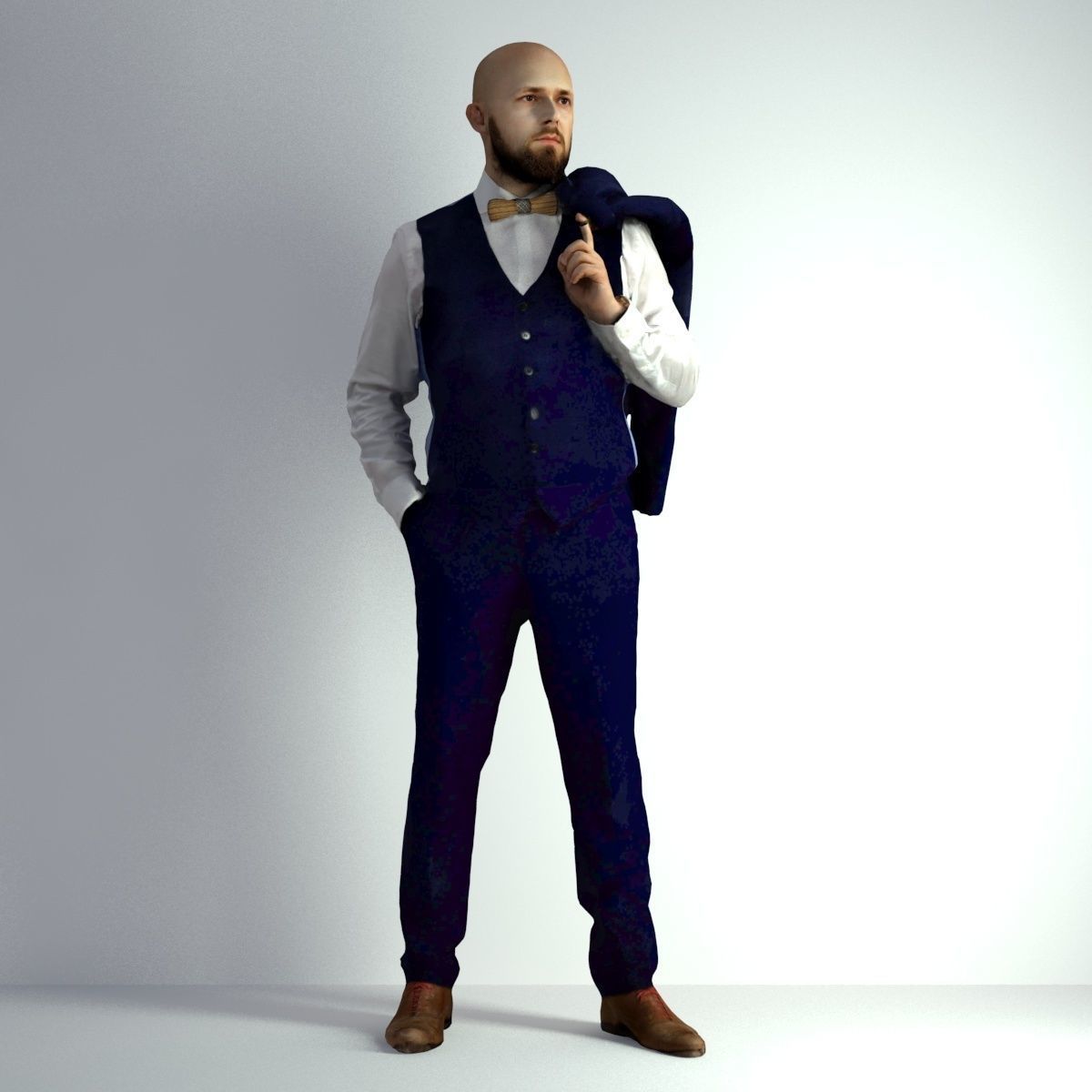 3D Scan Man Night Suit 012 3D model_9