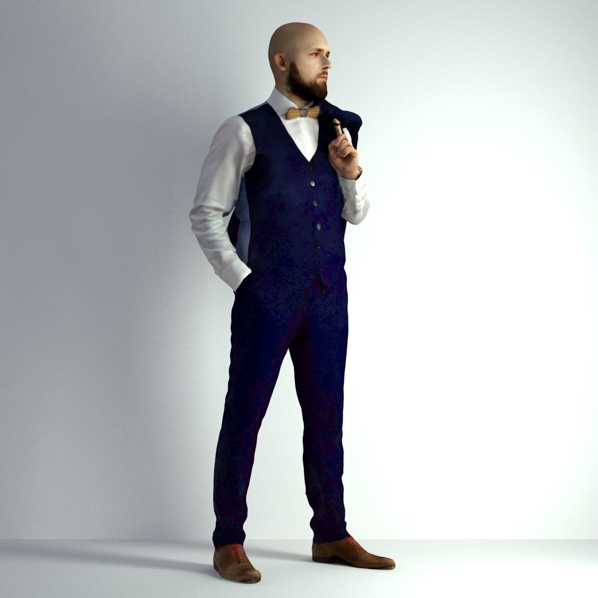 3D Scan Man Night Suit 012 3D model_12