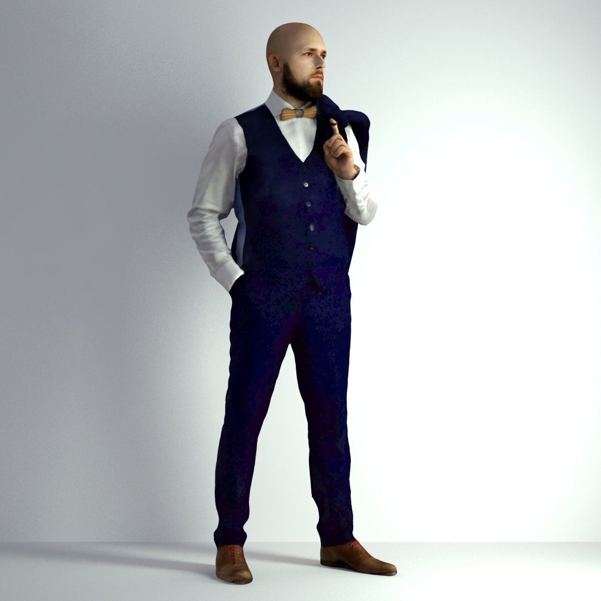 3D Scan Man Night Suit 012 3D model_11