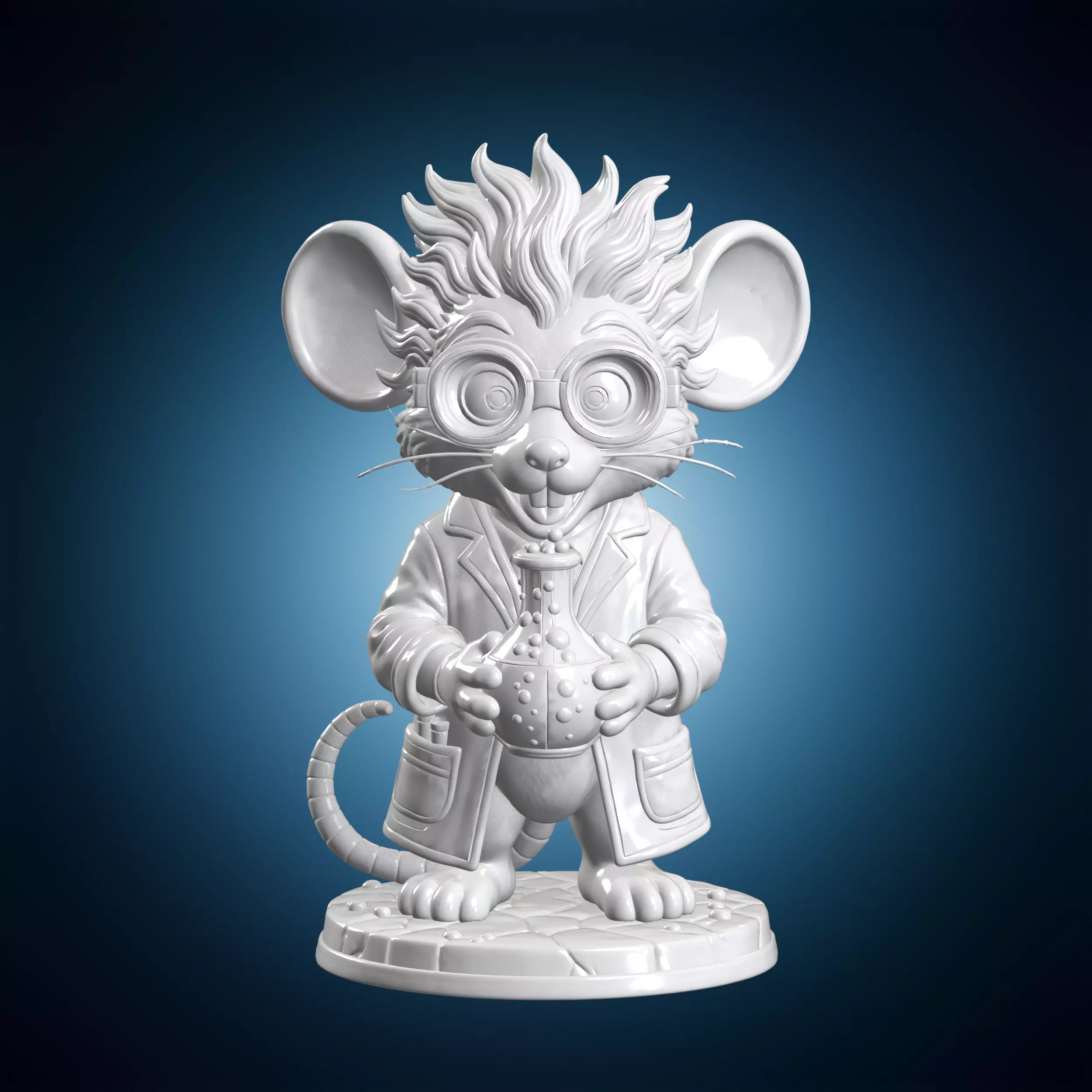 Mad Scientist Mouse 3D Print Model 3D print model