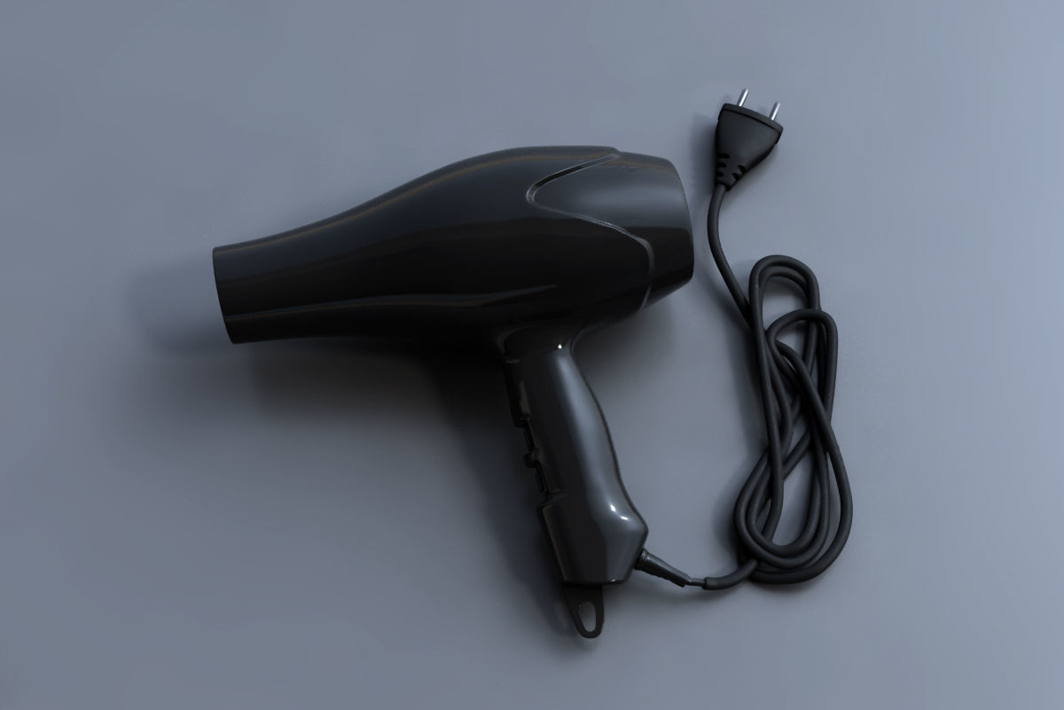 Hair dryer 3D model_2