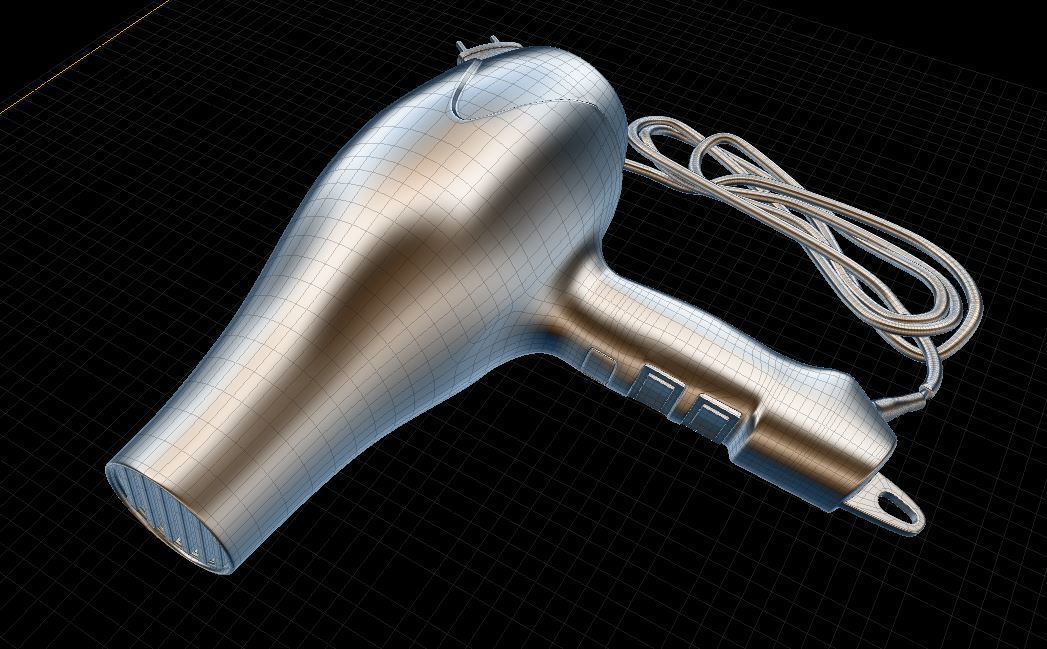 Hair dryer 3D model_3