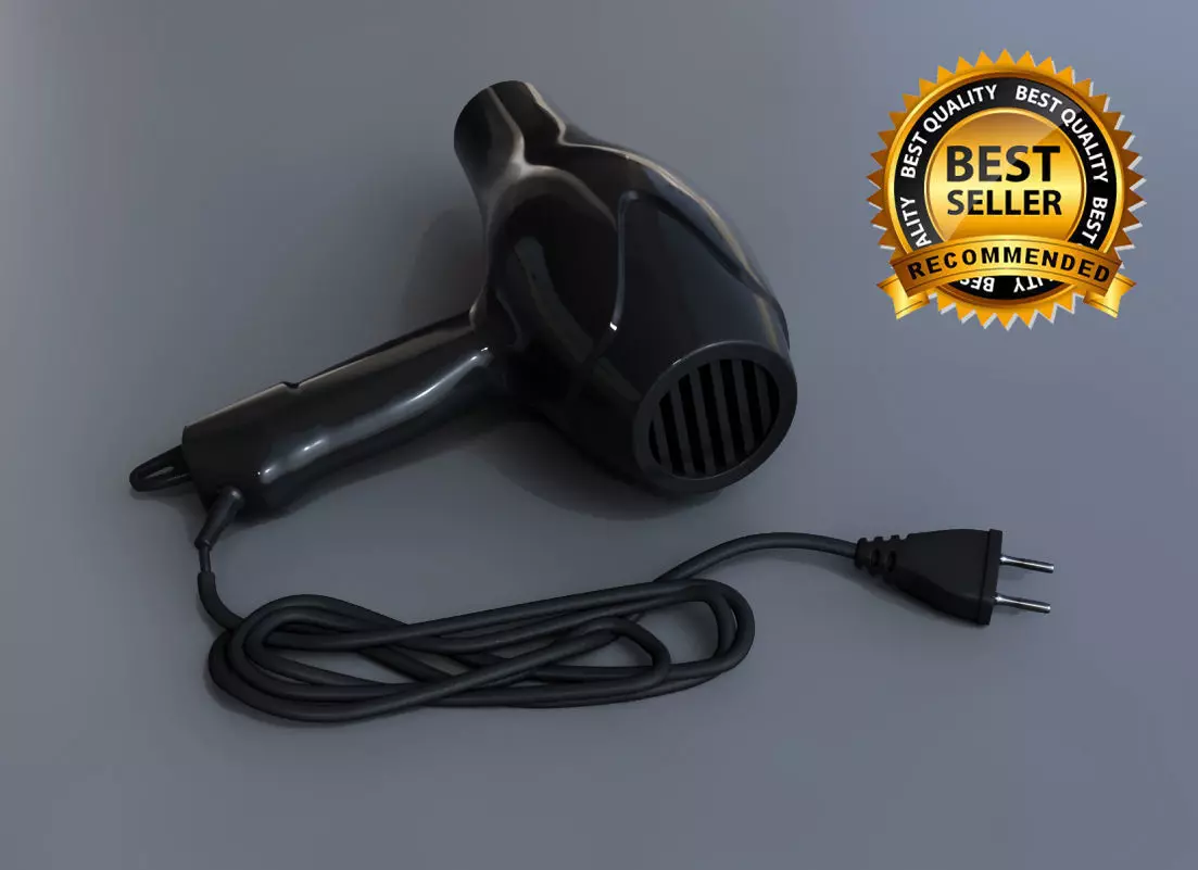 Hair dryer 3D model_0