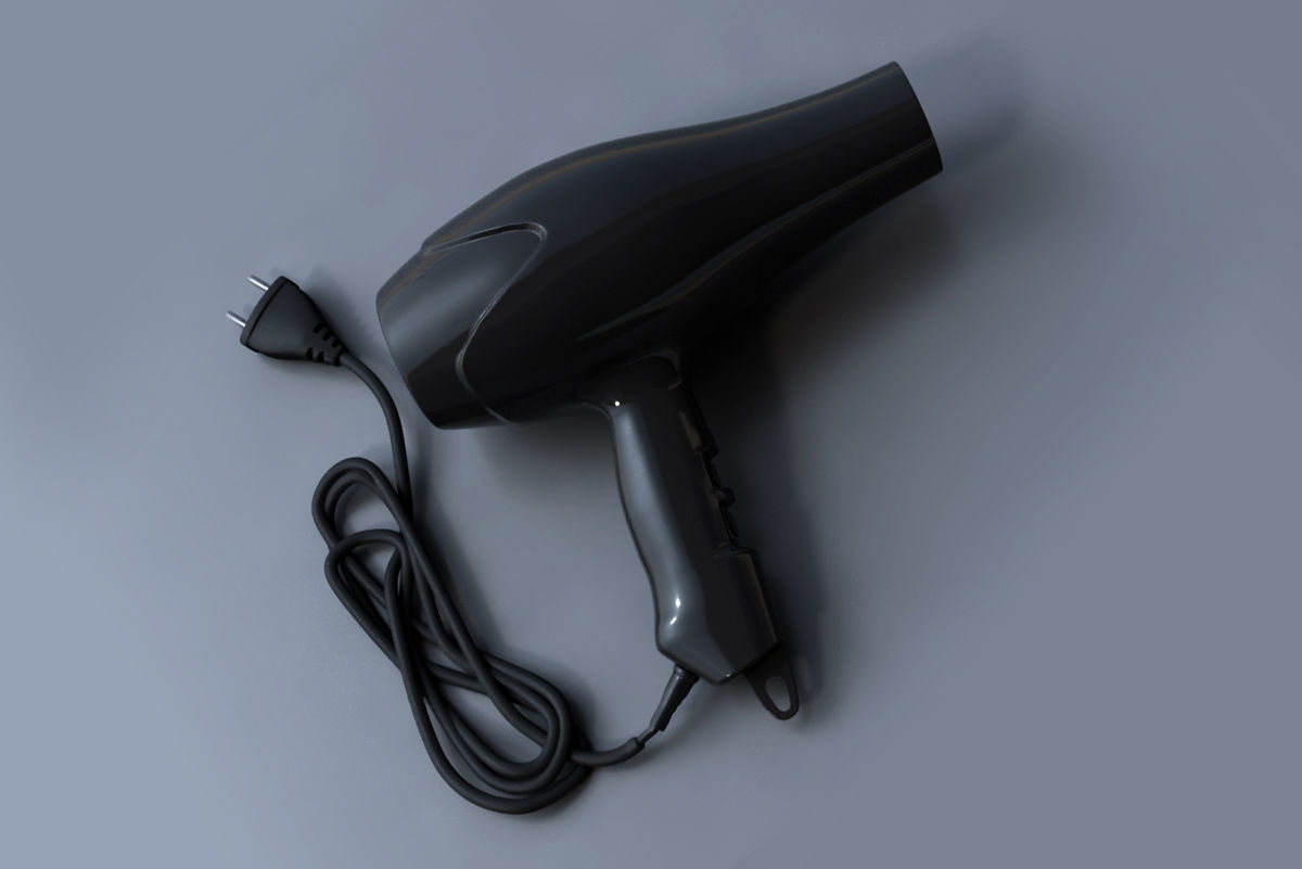 Hair dryer 3D model_8