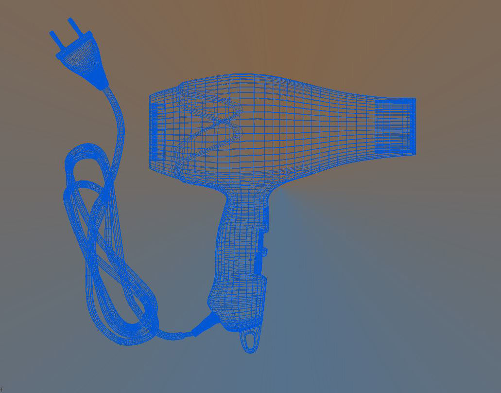 Hair dryer 3D model_6