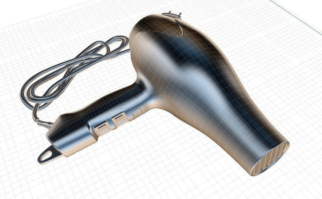 Hair dryer 3D model_5