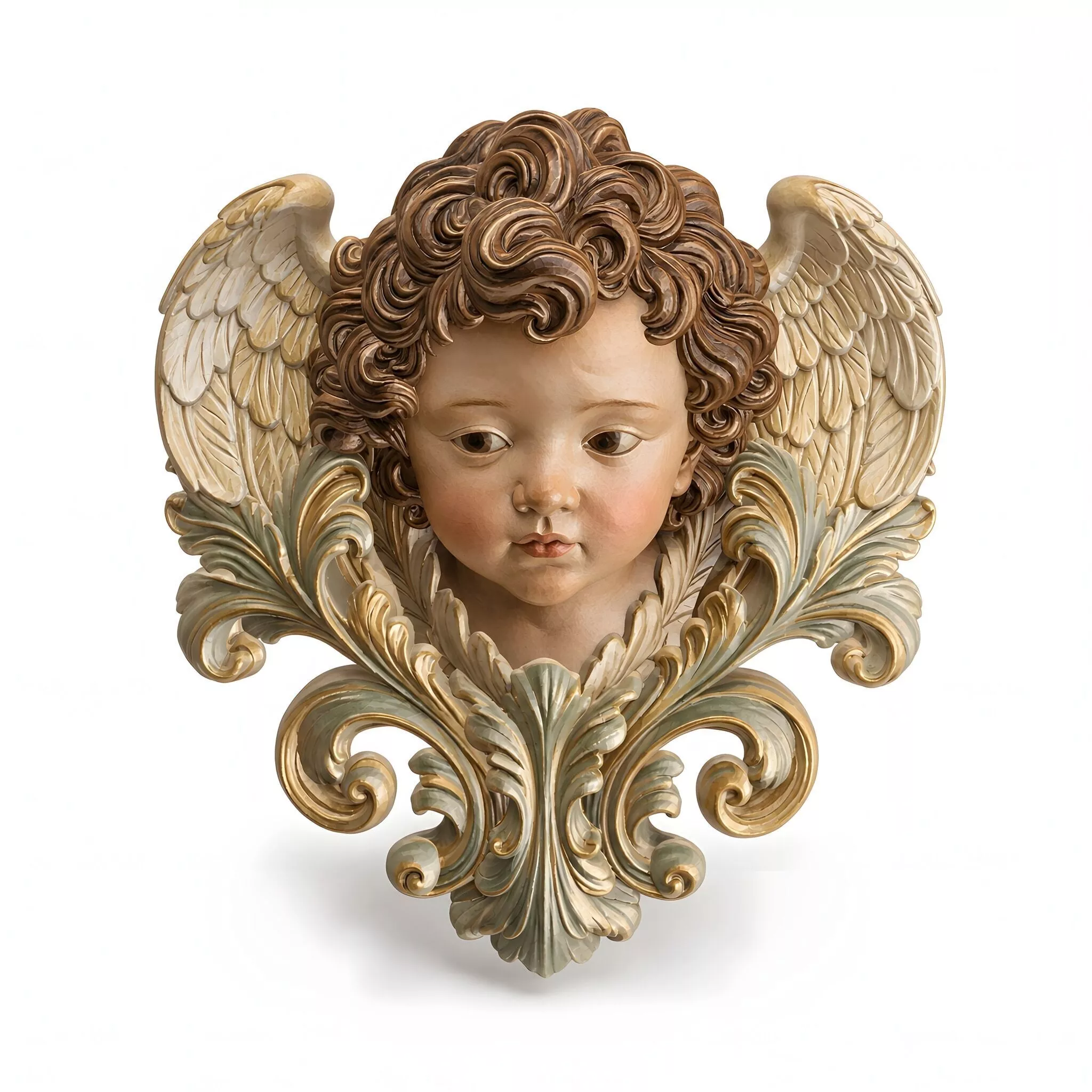 Baroque Cherub Bust 3D Print Model 3D print model