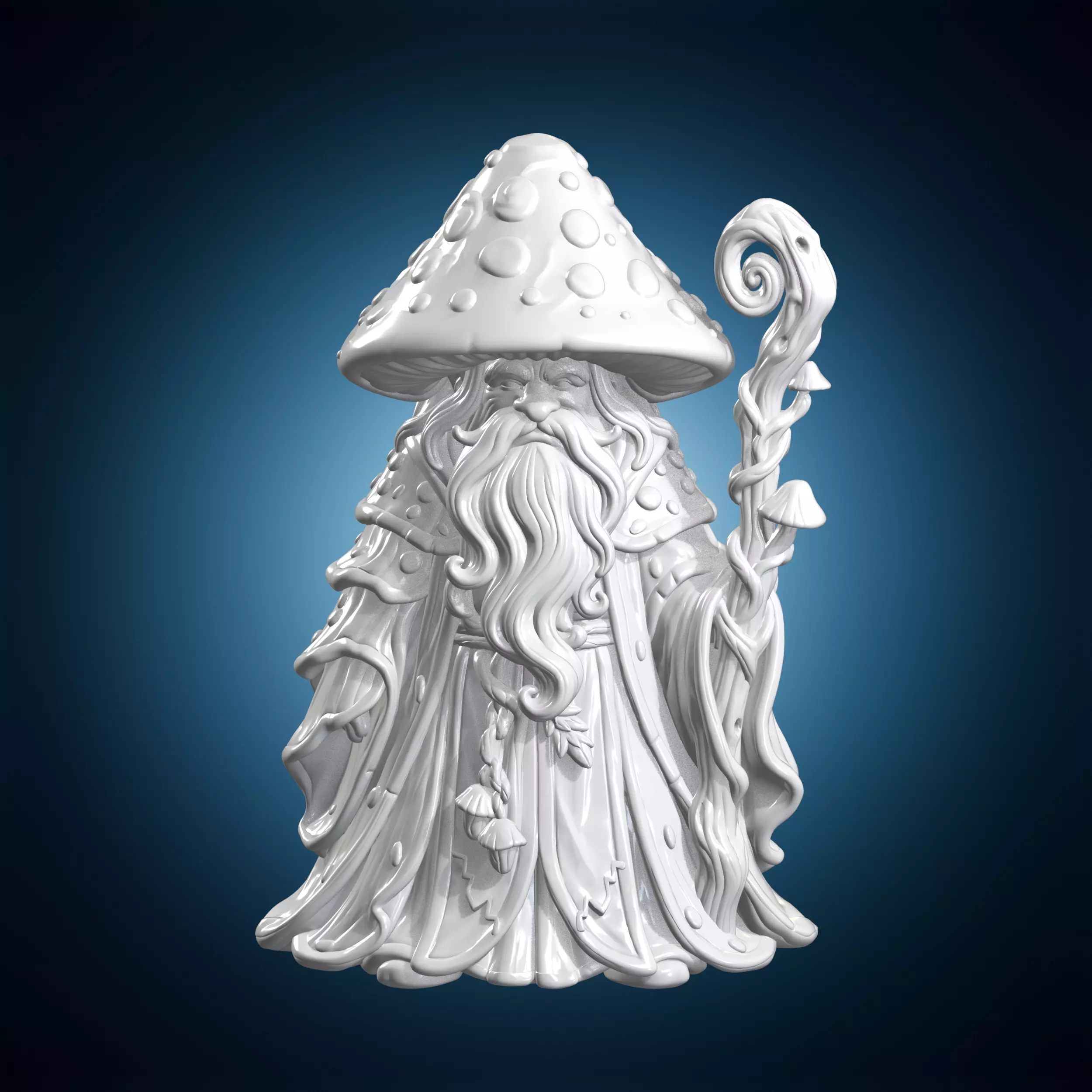 Mushroom Mage Elder 3D Print Model 3D print model