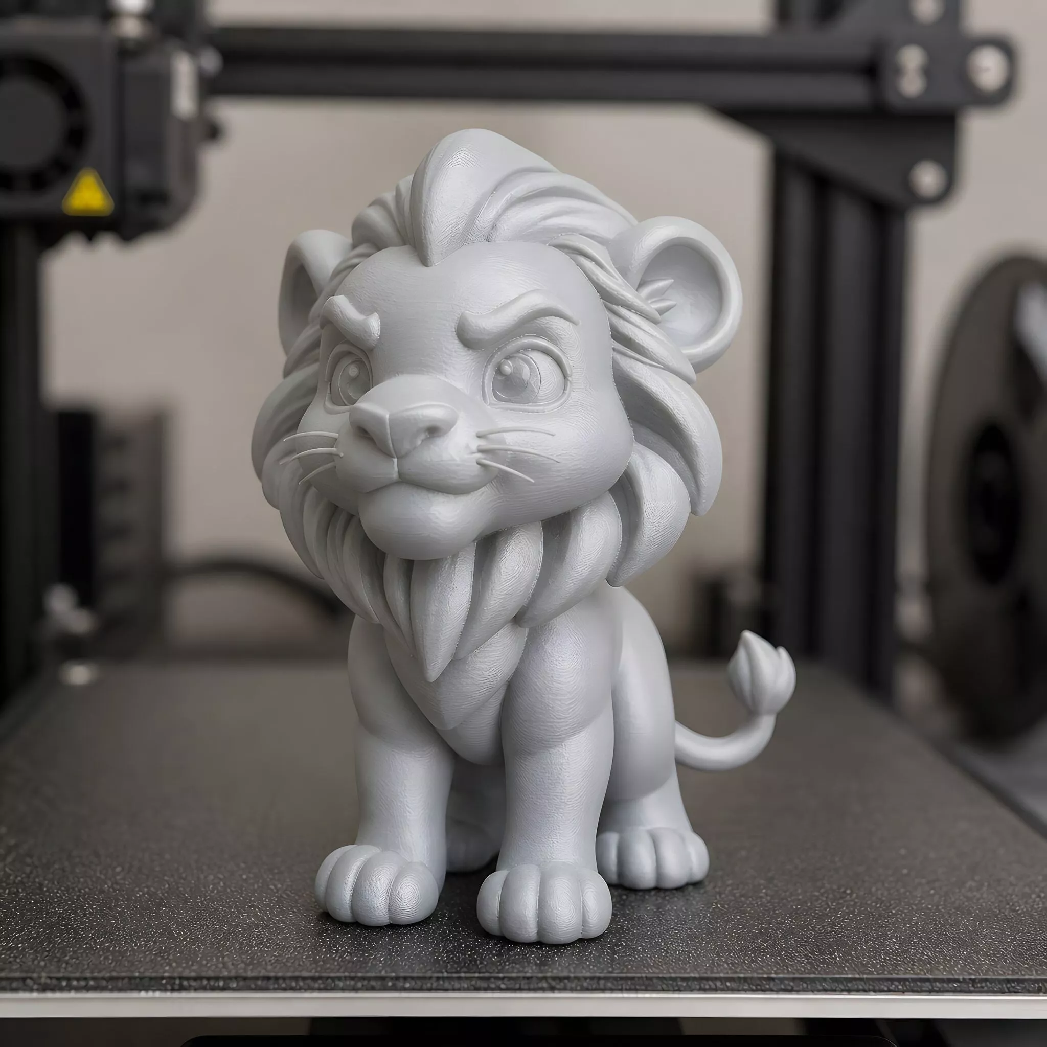 Brave Lion Cub 3D Print Model 3D print model