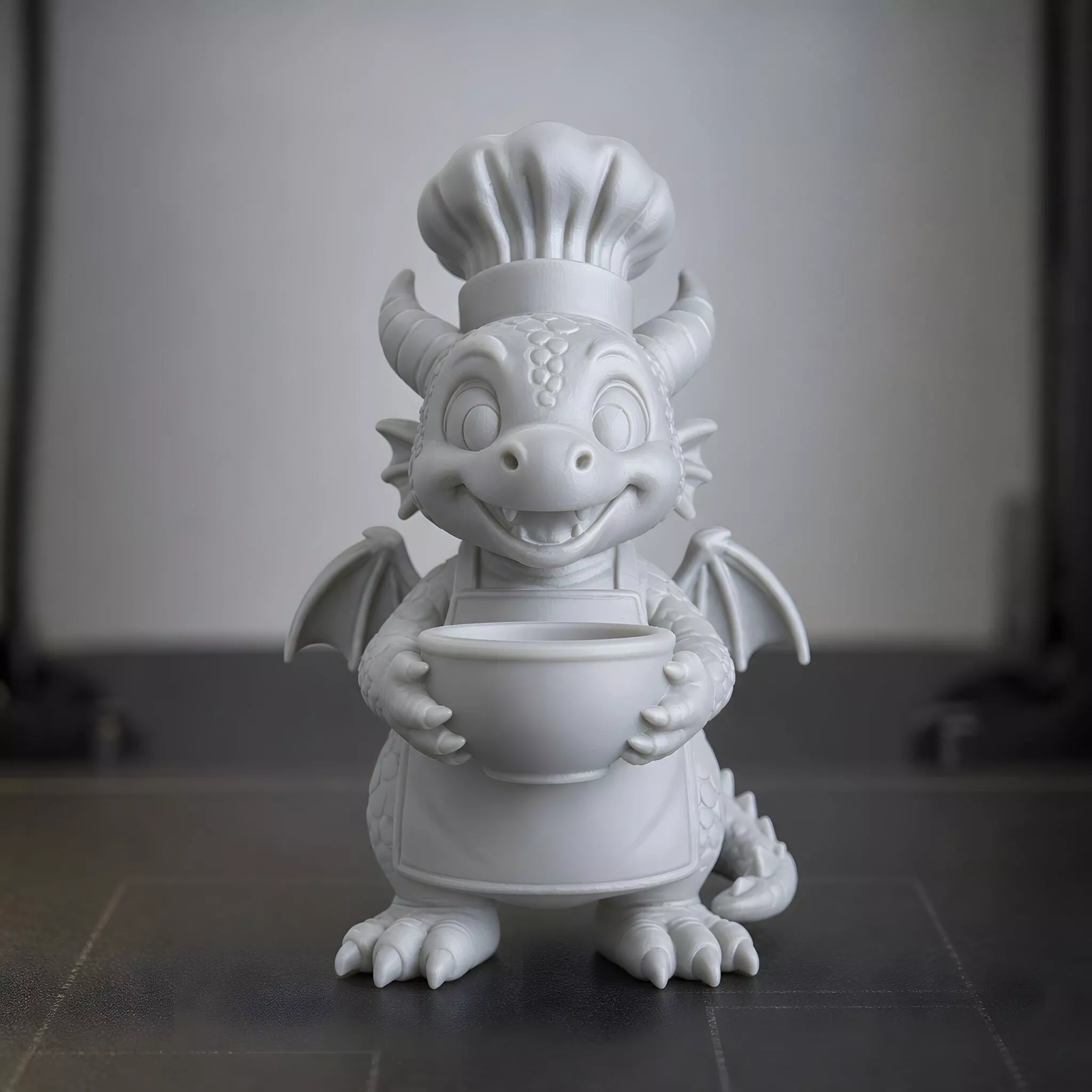 Tiny Dragon Chef 3D Print Model 3D print model