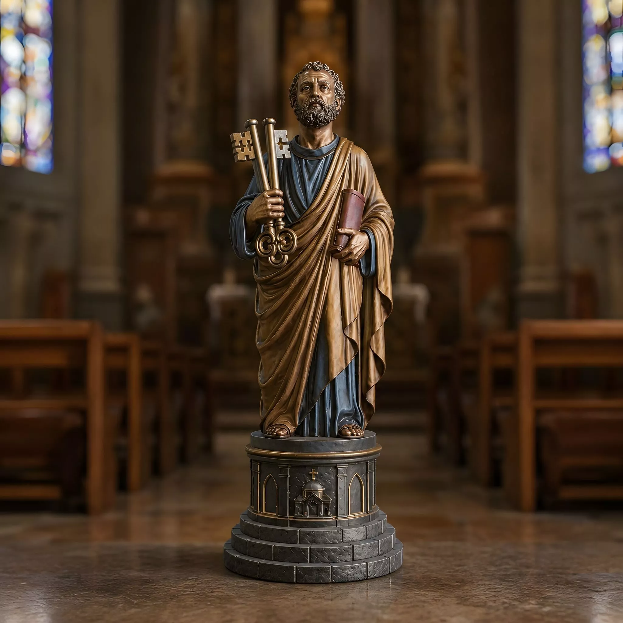 Saint Peter Keys Statue 3D Print Model 3D print model
