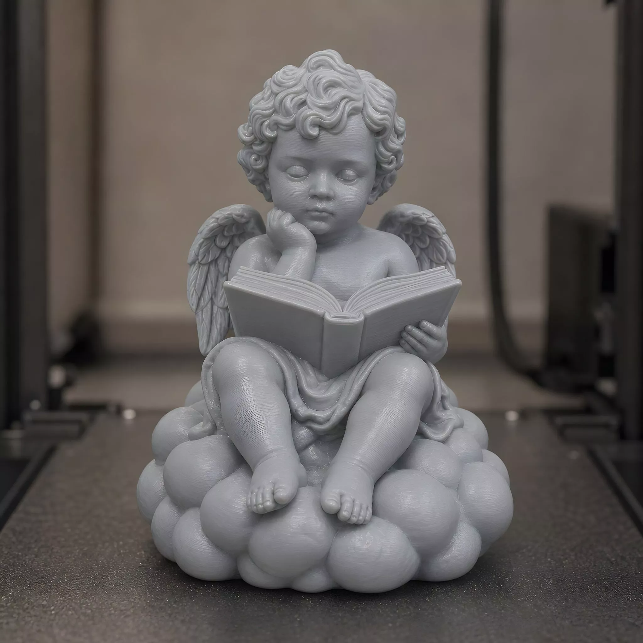 Seated Cherub With Book 3D Print Model 3D print model