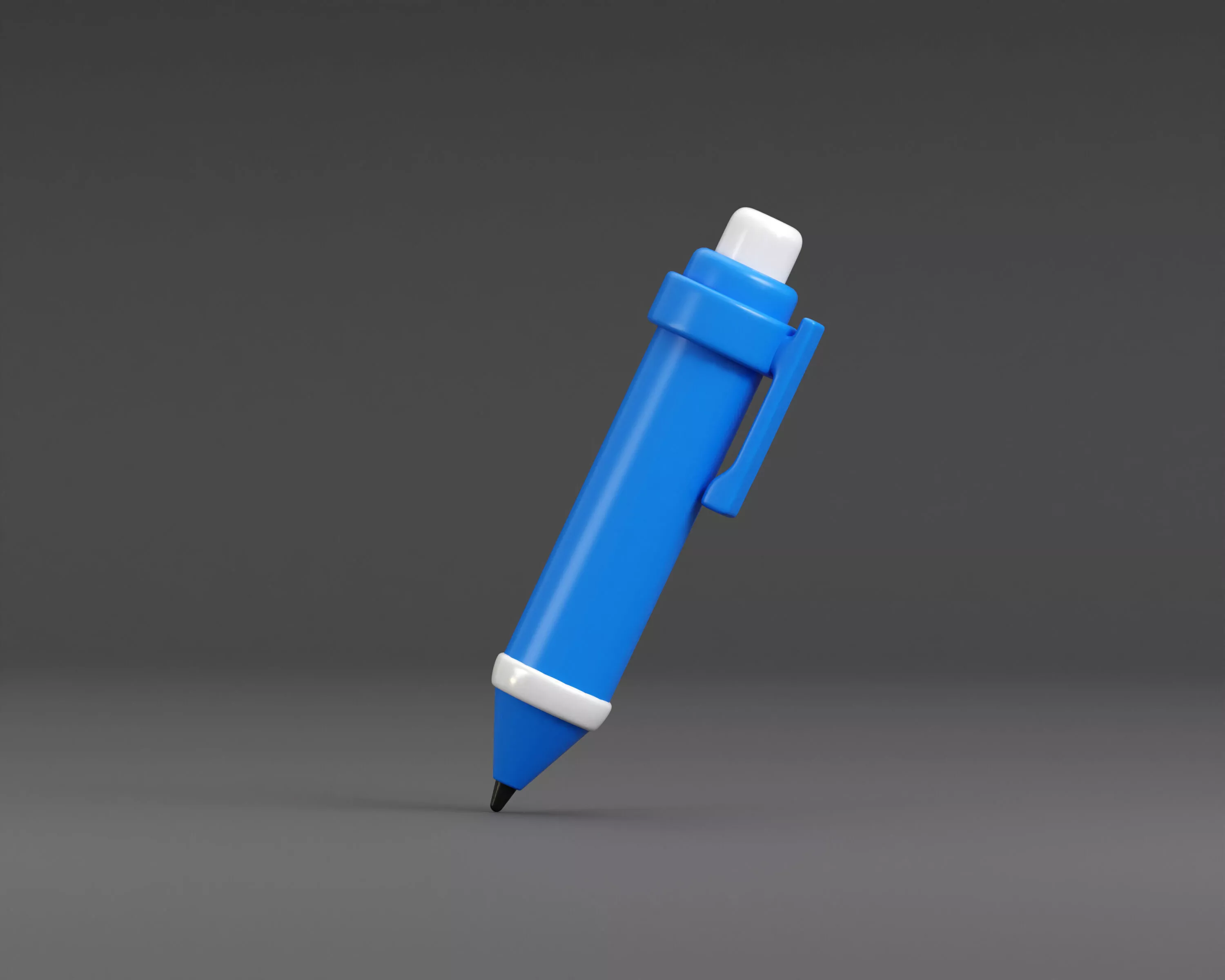 Cartoon Ballpen Low-poly 3D model